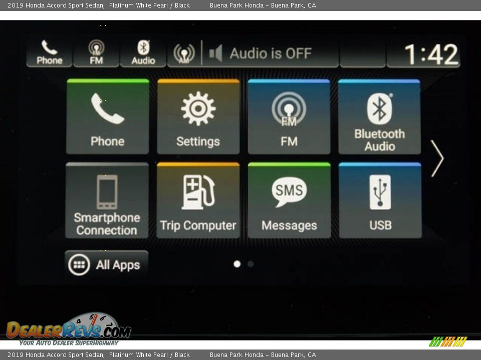2019 Honda Accord Sport Sedan Platinum White Pearl / Black Photo #23