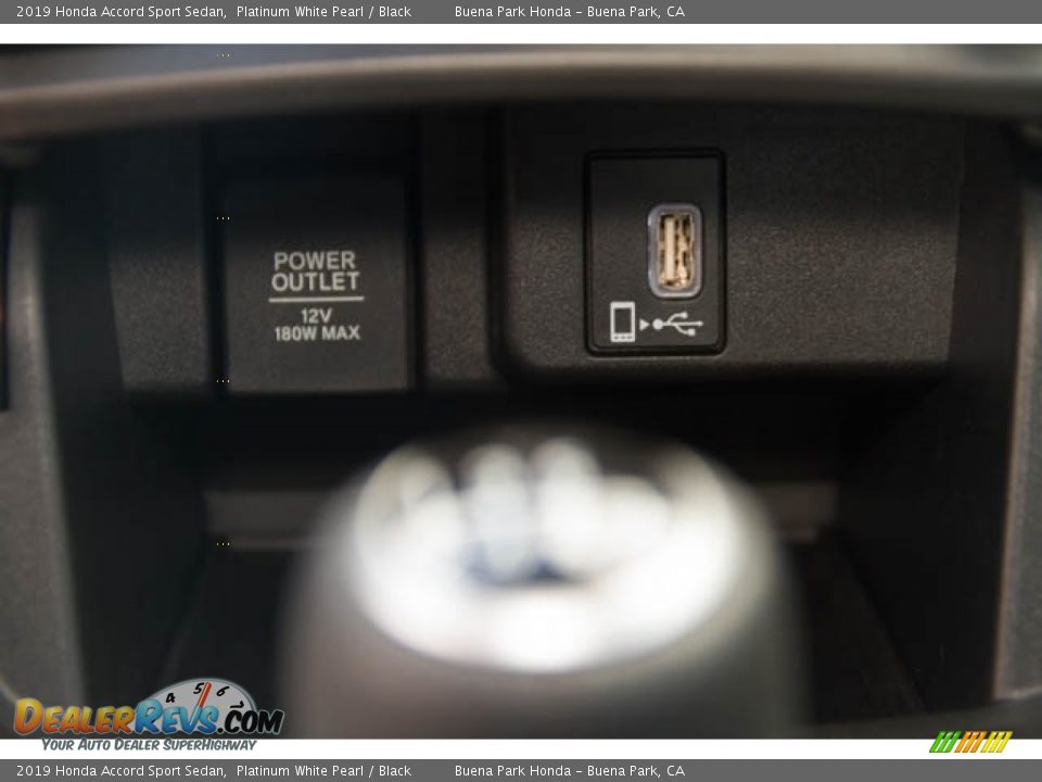 2019 Honda Accord Sport Sedan Platinum White Pearl / Black Photo #28