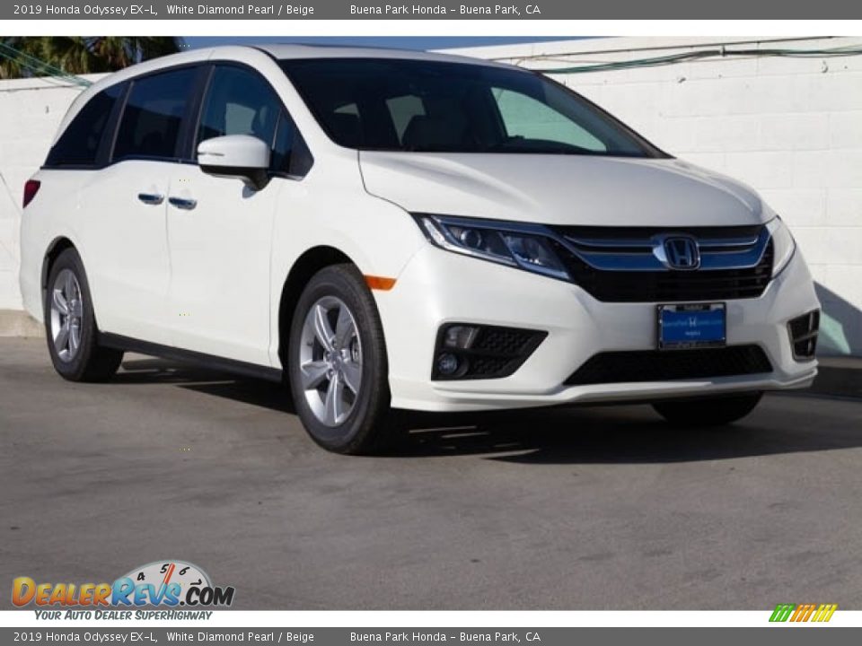 2019 Honda Odyssey EX-L White Diamond Pearl / Beige Photo #1