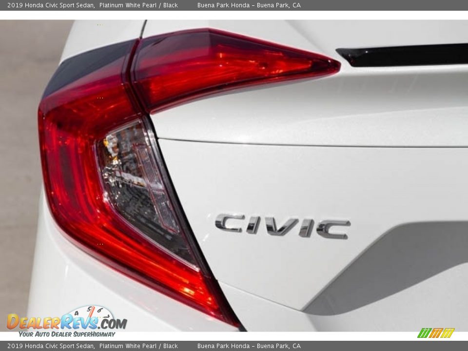 2019 Honda Civic Sport Sedan Platinum White Pearl / Black Photo #7