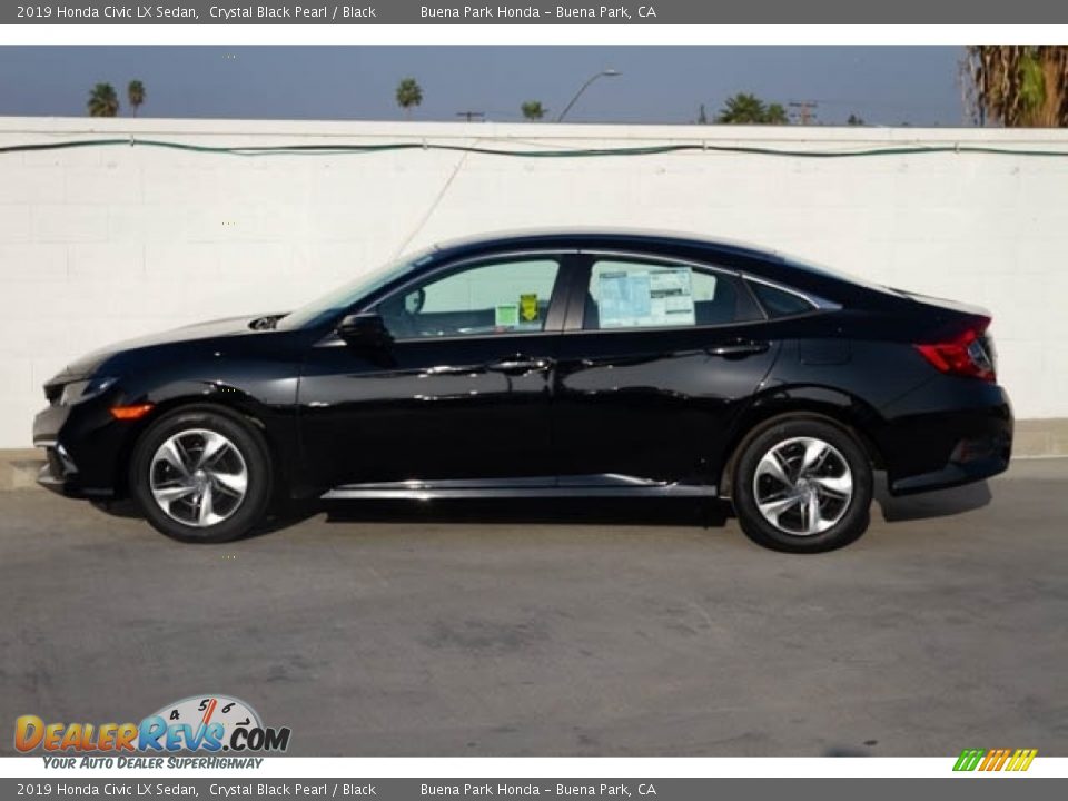 2019 Honda Civic LX Sedan Crystal Black Pearl / Black Photo #9