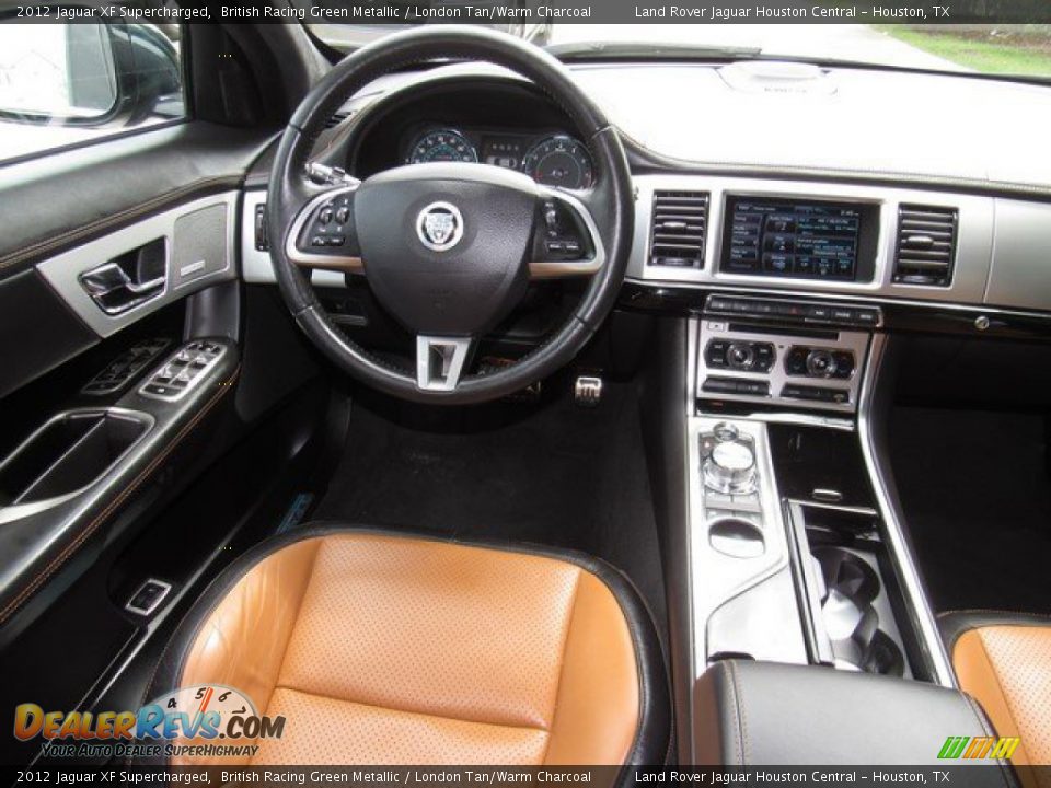 2012 Jaguar XF Supercharged British Racing Green Metallic / London Tan/Warm Charcoal Photo #15