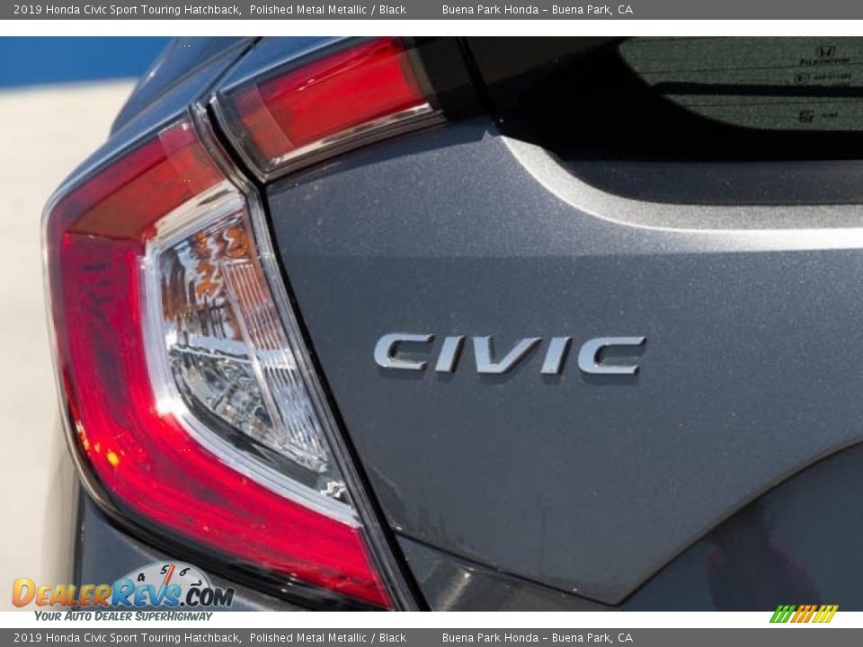 2019 Honda Civic Sport Touring Hatchback Polished Metal Metallic / Black Photo #7