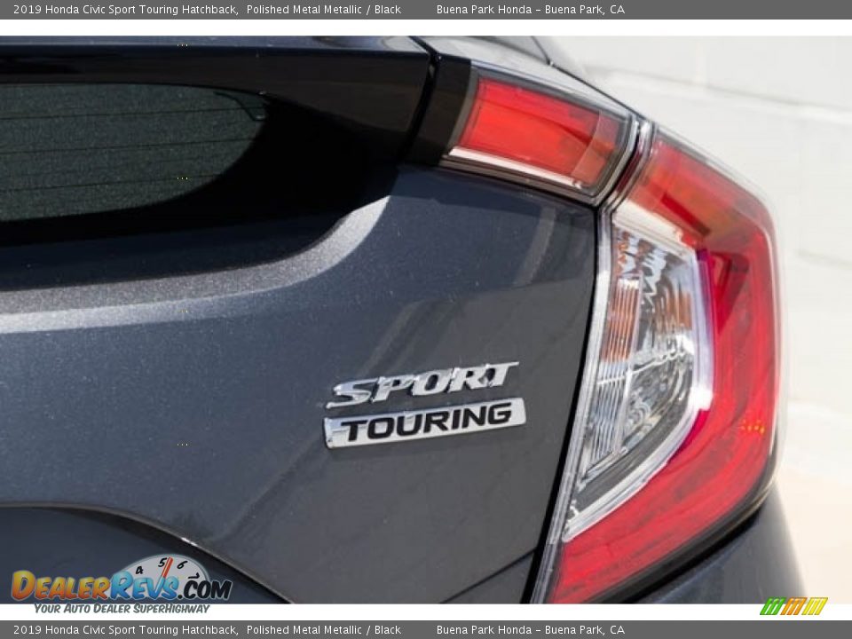 2019 Honda Civic Sport Touring Hatchback Polished Metal Metallic / Black Photo #8