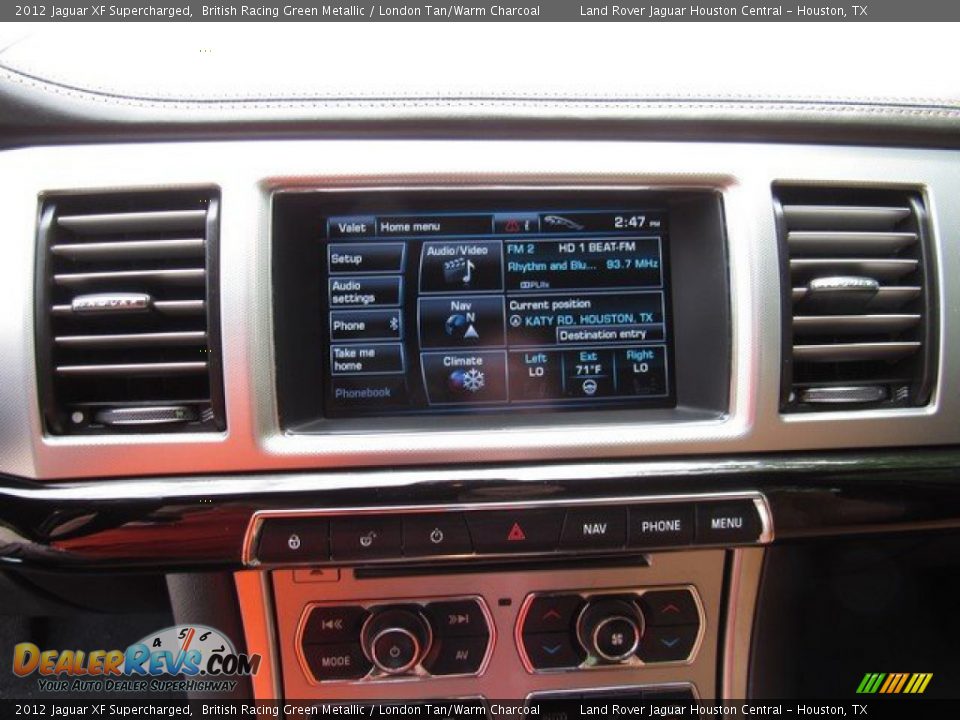 2012 Jaguar XF Supercharged British Racing Green Metallic / London Tan/Warm Charcoal Photo #31