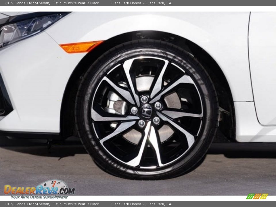 2019 Honda Civic Si Sedan Platinum White Pearl / Black Photo #12