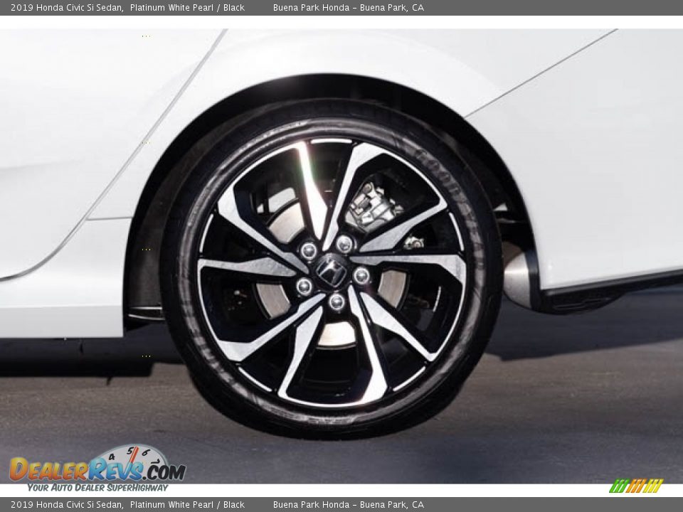 2019 Honda Civic Si Sedan Platinum White Pearl / Black Photo #13