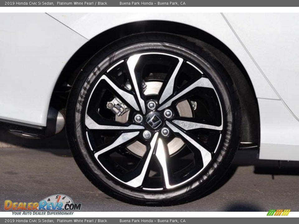 2019 Honda Civic Si Sedan Platinum White Pearl / Black Photo #14