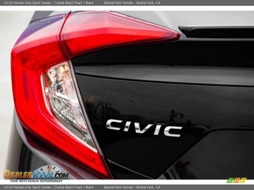 2019 Honda Civic Sport Sedan Crystal Black Pearl / Black Photo #7