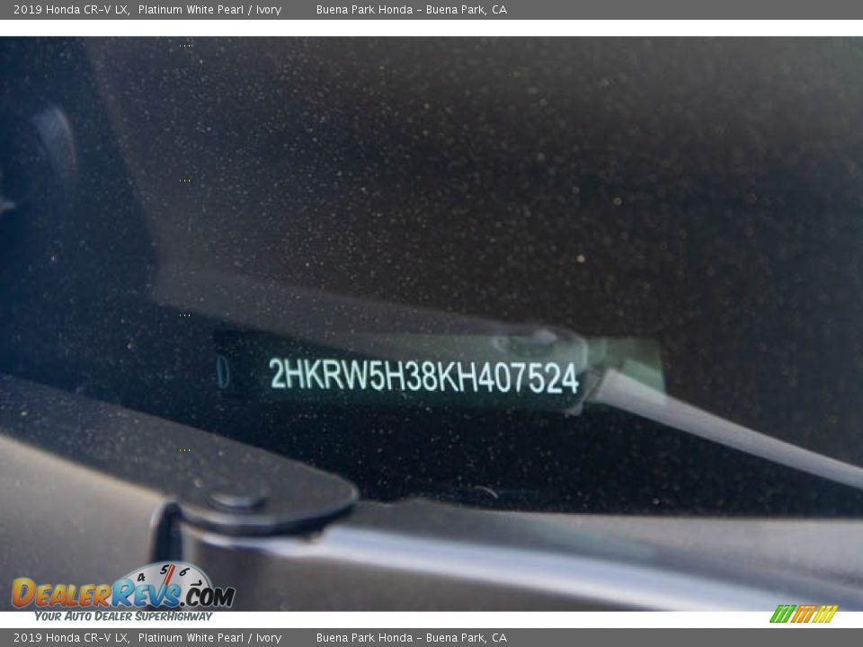 2019 Honda CR-V LX Platinum White Pearl / Ivory Photo #35
