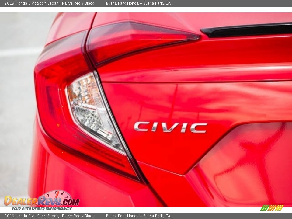 2019 Honda Civic Sport Sedan Rallye Red / Black Photo #7