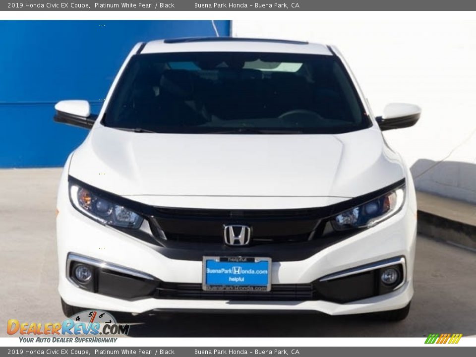 2019 Honda Civic EX Coupe Platinum White Pearl / Black Photo #3