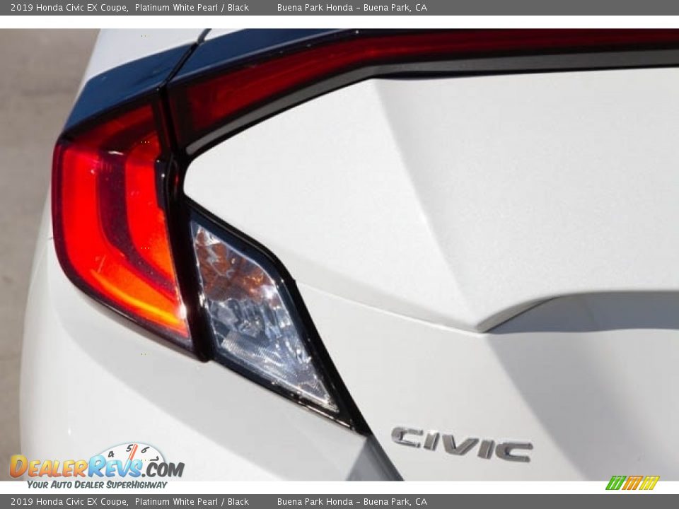 2019 Honda Civic EX Coupe Platinum White Pearl / Black Photo #7