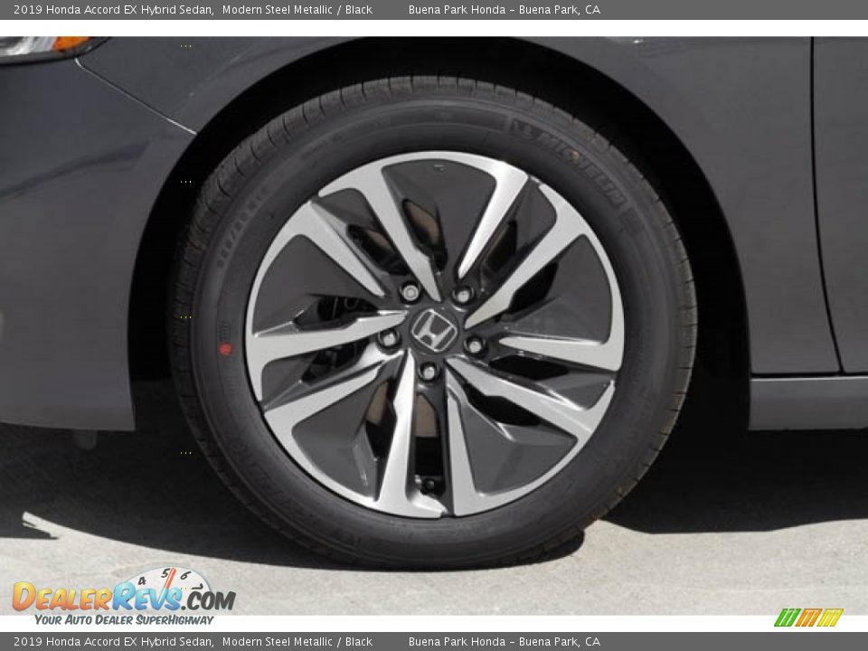 2019 Honda Accord EX Hybrid Sedan Modern Steel Metallic / Black Photo #14