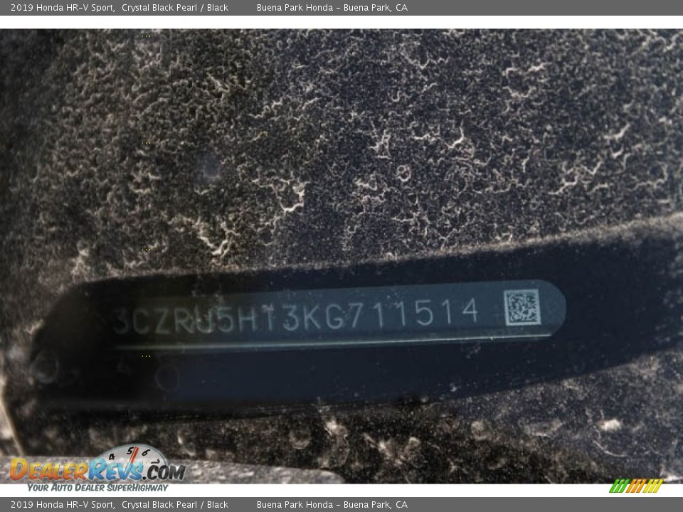 2019 Honda HR-V Sport Crystal Black Pearl / Black Photo #35