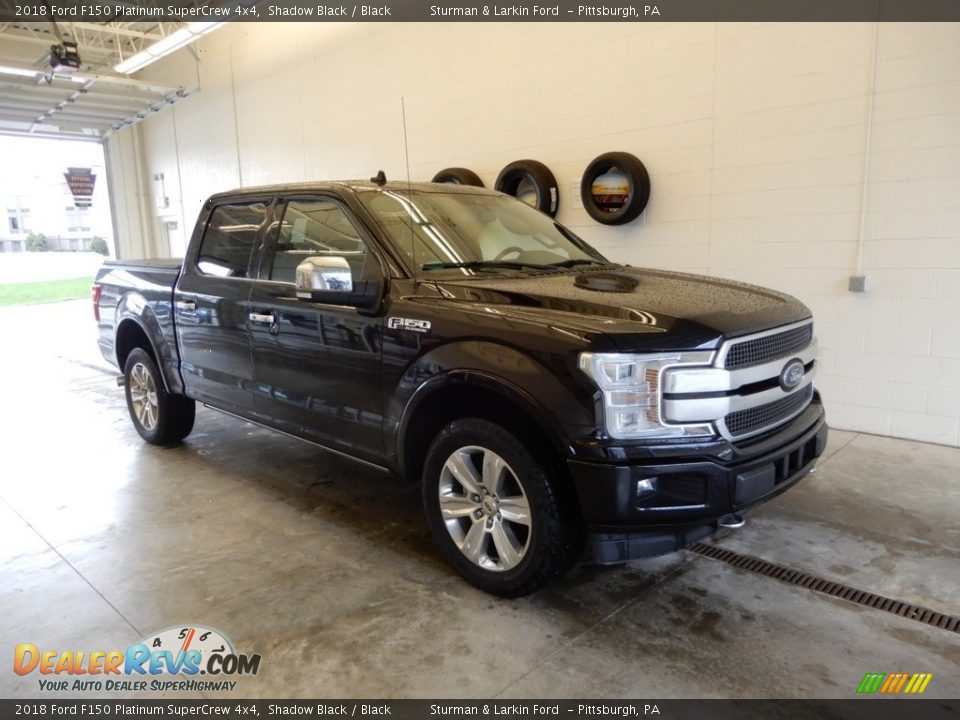 2018 Ford F150 Platinum SuperCrew 4x4 Shadow Black / Black Photo #1