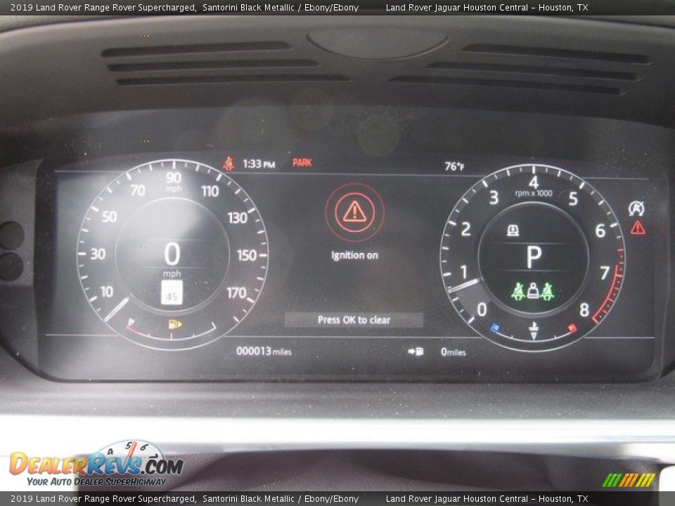 2019 Land Rover Range Rover Supercharged Santorini Black Metallic / Ebony/Ebony Photo #32