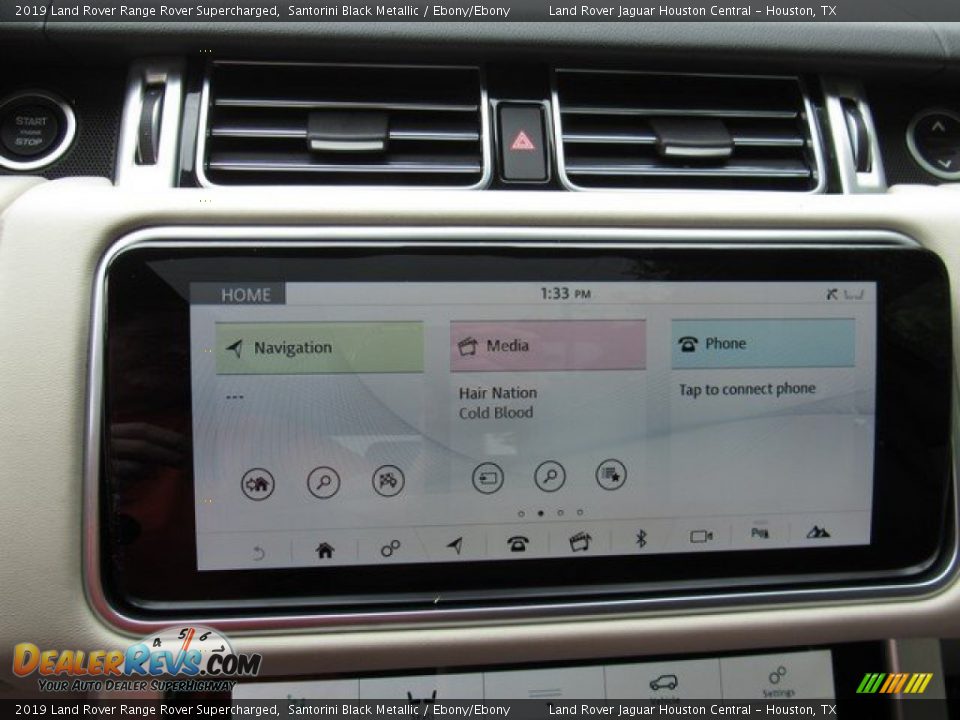 2019 Land Rover Range Rover Supercharged Santorini Black Metallic / Ebony/Ebony Photo #33