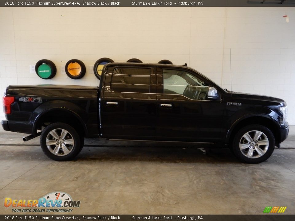 2018 Ford F150 Platinum SuperCrew 4x4 Shadow Black / Black Photo #3