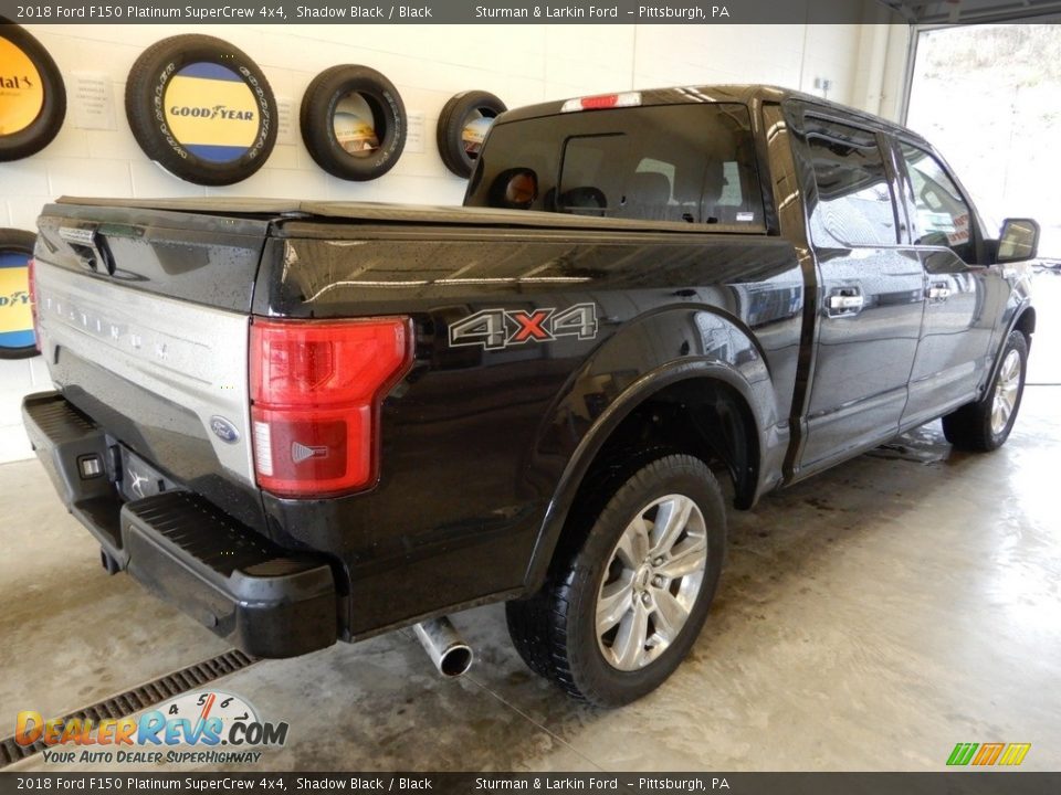 2018 Ford F150 Platinum SuperCrew 4x4 Shadow Black / Black Photo #4