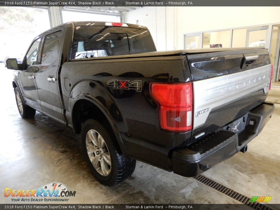 2018 Ford F150 Platinum SuperCrew 4x4 Shadow Black / Black Photo #9