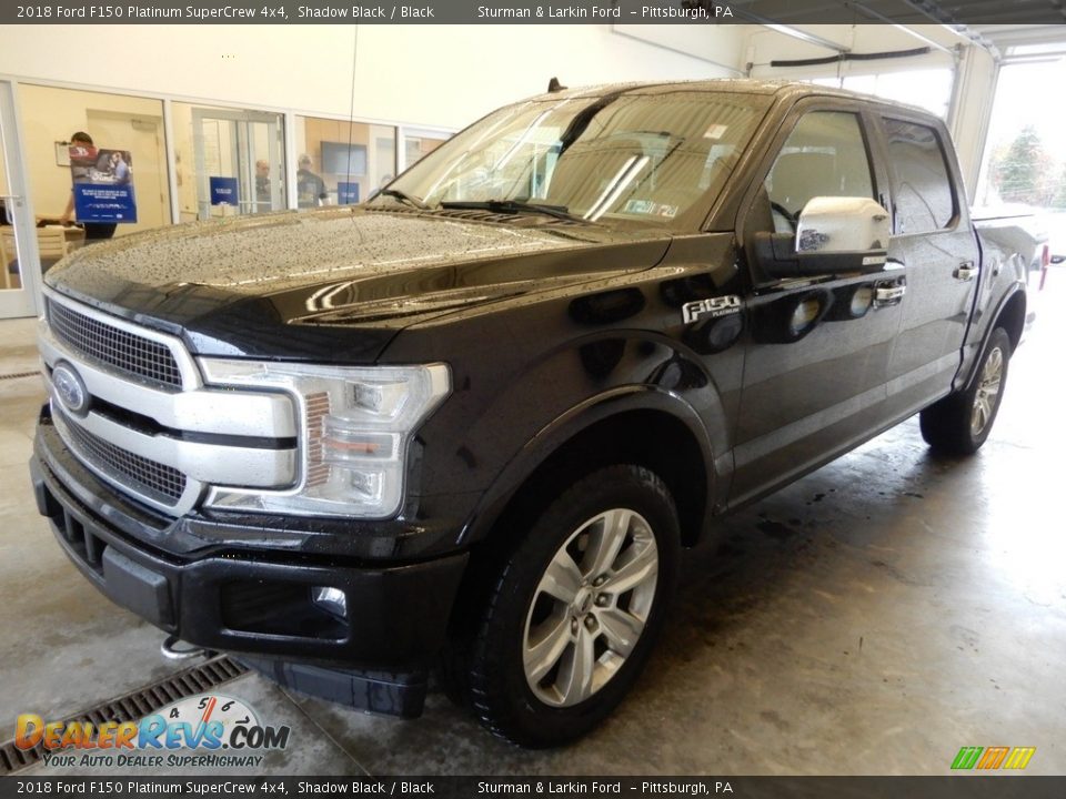 2018 Ford F150 Platinum SuperCrew 4x4 Shadow Black / Black Photo #10