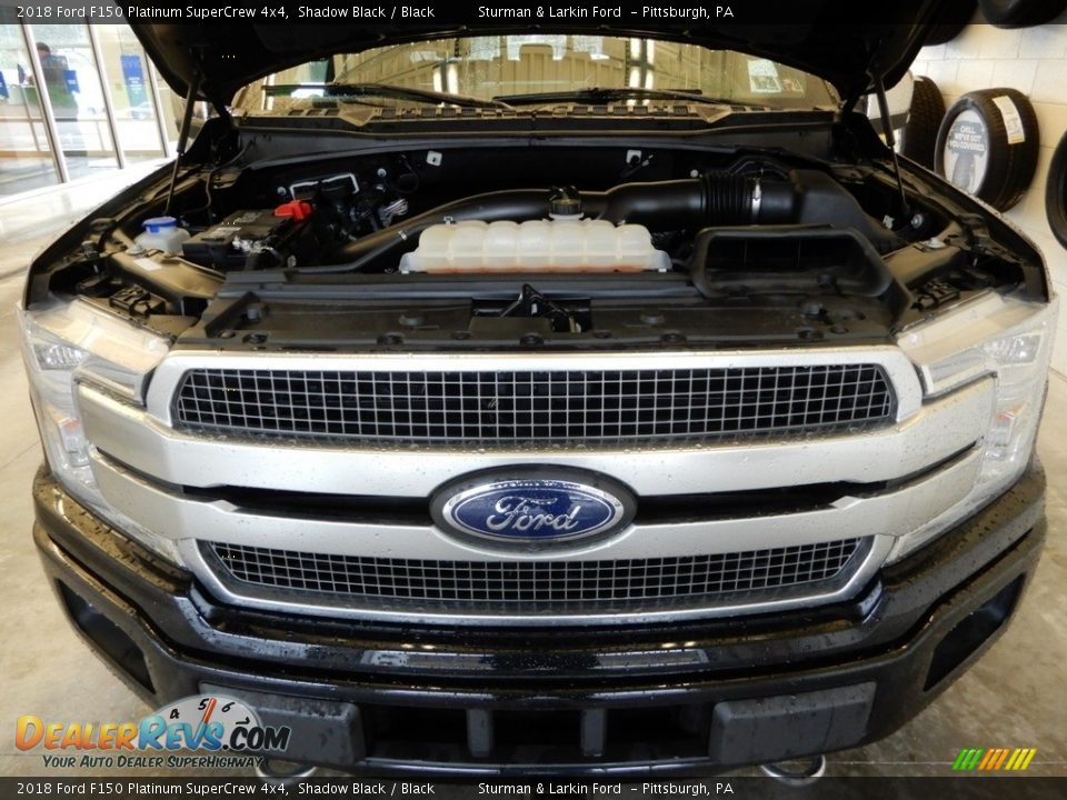 2018 Ford F150 Platinum SuperCrew 4x4 Shadow Black / Black Photo #14
