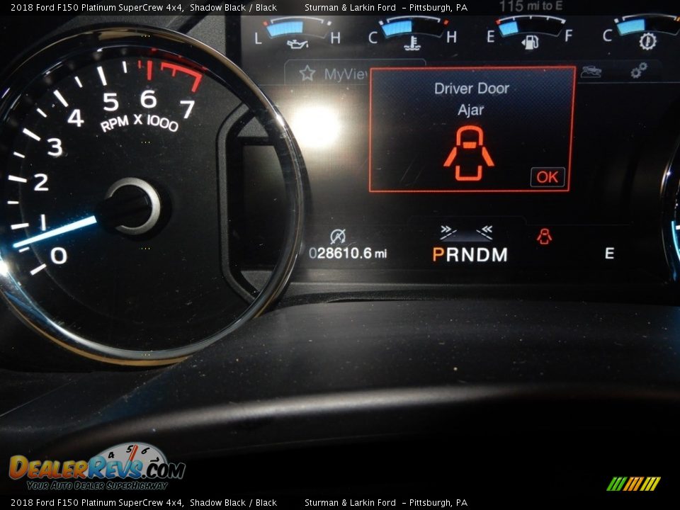 2018 Ford F150 Platinum SuperCrew 4x4 Shadow Black / Black Photo #25