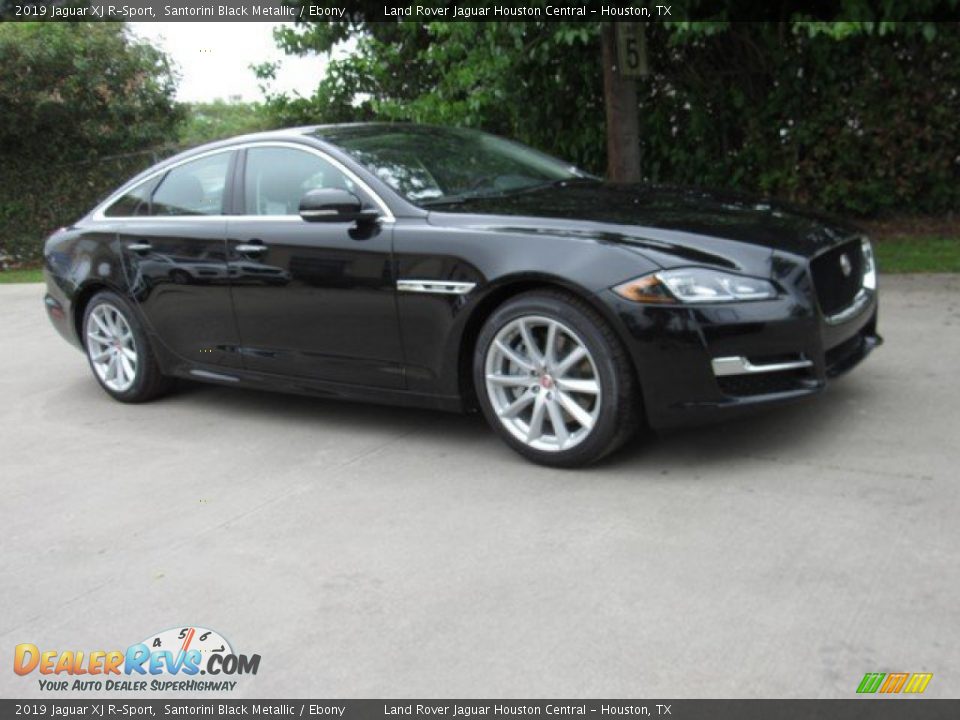 2019 Jaguar XJ R-Sport Santorini Black Metallic / Ebony Photo #1