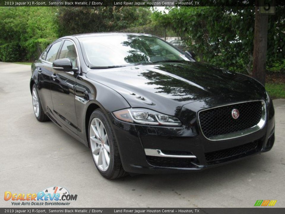 2019 Jaguar XJ R-Sport Santorini Black Metallic / Ebony Photo #2