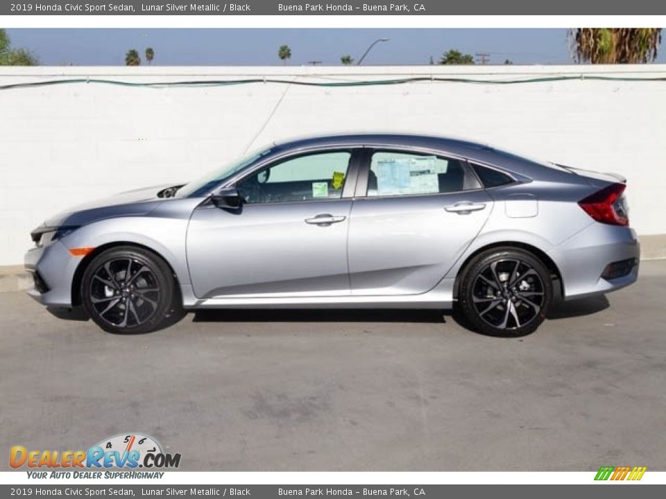 2019 Honda Civic Sport Sedan Lunar Silver Metallic / Black Photo #9