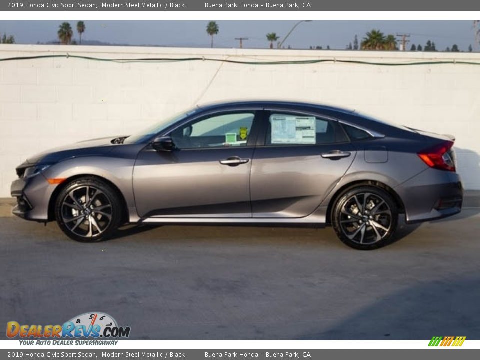 2019 Honda Civic Sport Sedan Modern Steel Metallic / Black Photo #9