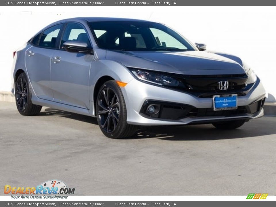 2019 Honda Civic Sport Sedan Lunar Silver Metallic / Black Photo #1