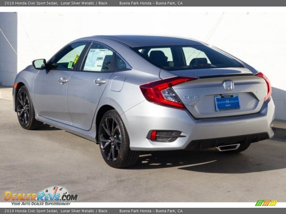 2019 Honda Civic Sport Sedan Lunar Silver Metallic / Black Photo #2