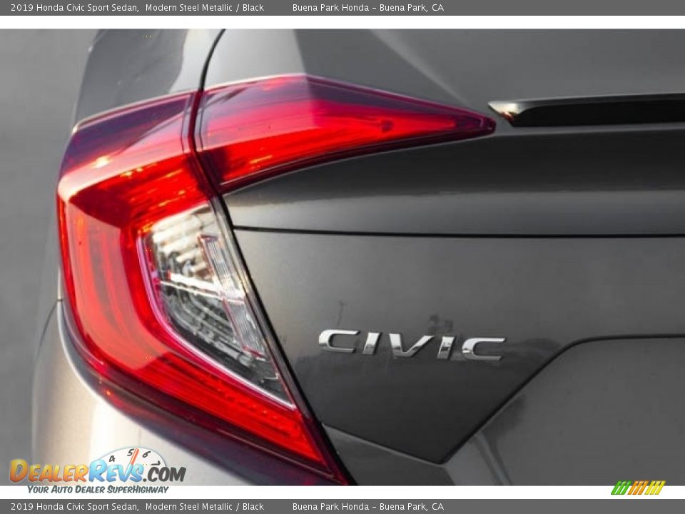 2019 Honda Civic Sport Sedan Modern Steel Metallic / Black Photo #7