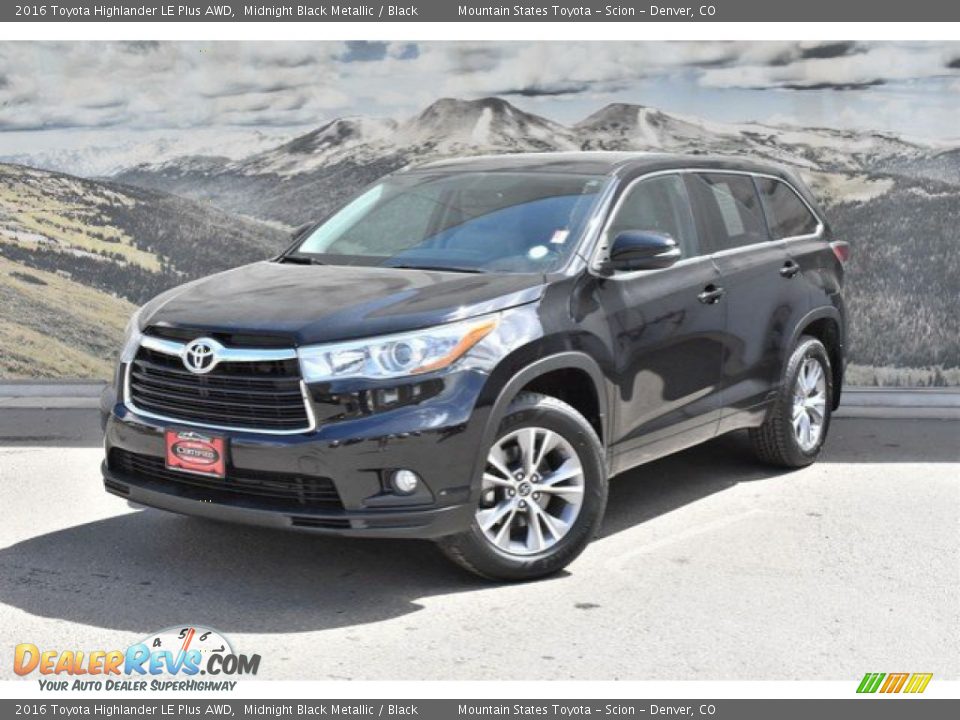 2016 Toyota Highlander LE Plus AWD Midnight Black Metallic / Black Photo #5