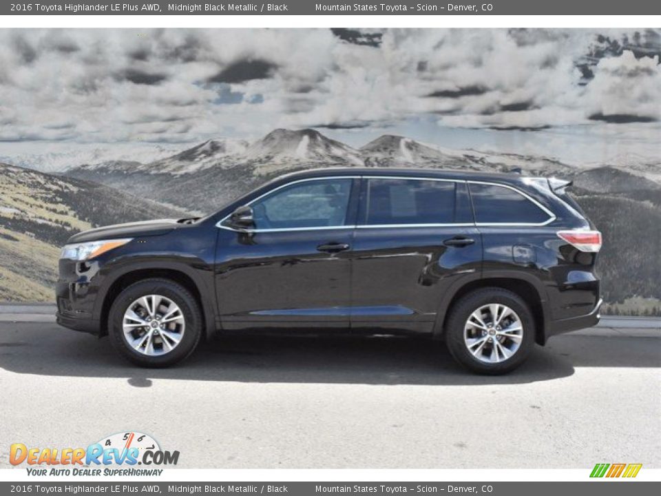 2016 Toyota Highlander LE Plus AWD Midnight Black Metallic / Black Photo #6