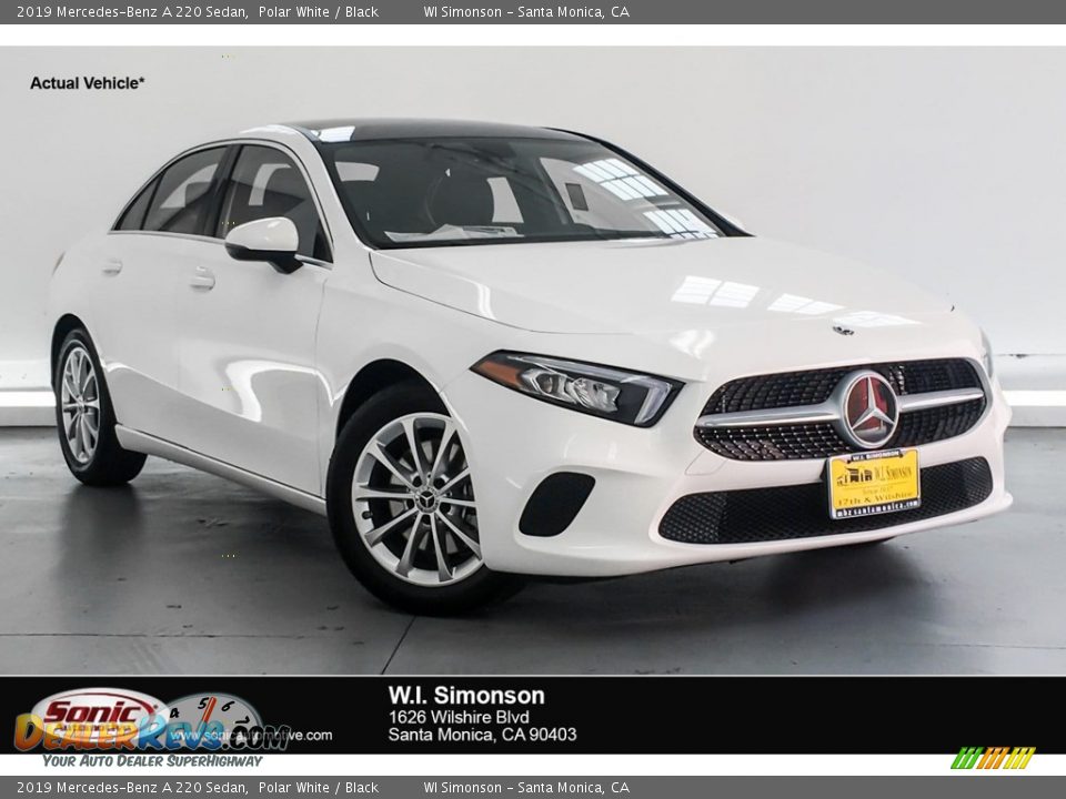 2019 Mercedes-Benz A 220 Sedan Polar White / Black Photo #1