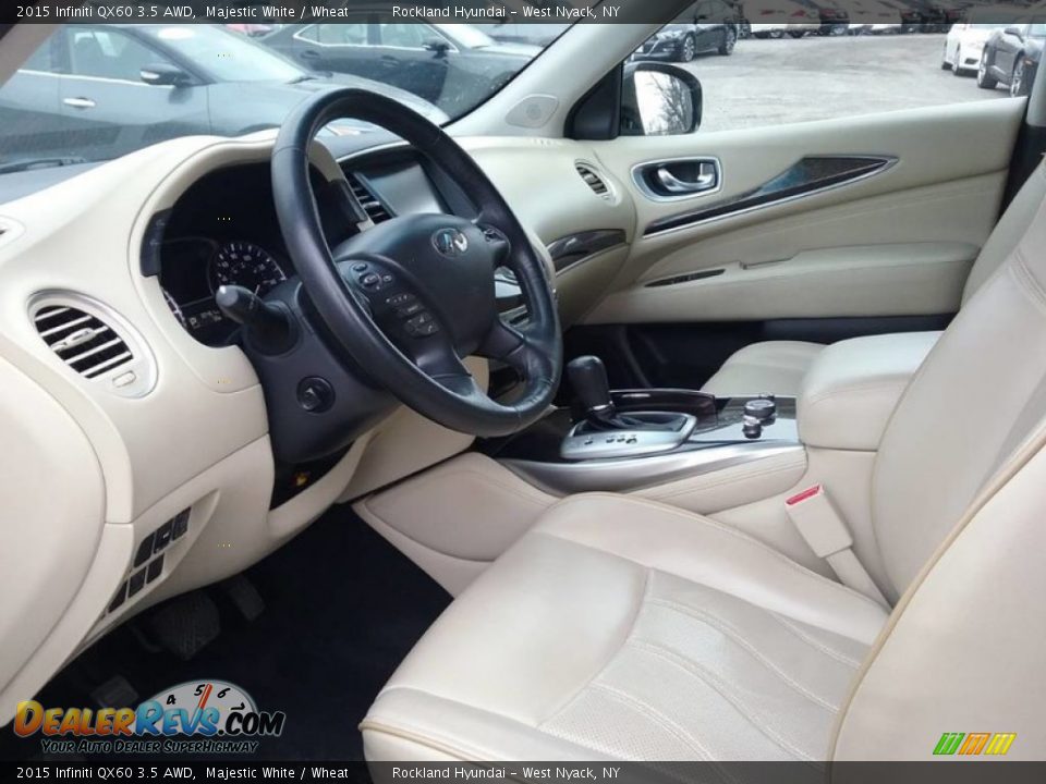 2015 Infiniti QX60 3.5 AWD Majestic White / Wheat Photo #4