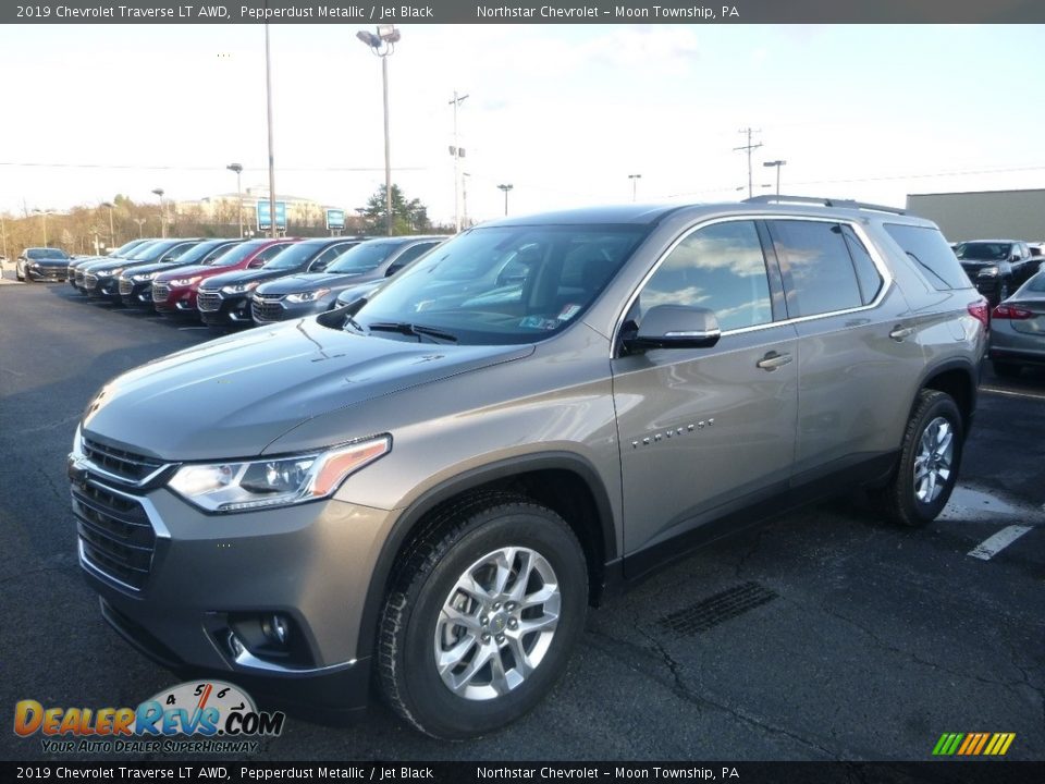 2019 Chevrolet Traverse LT AWD Pepperdust Metallic / Jet Black Photo #1