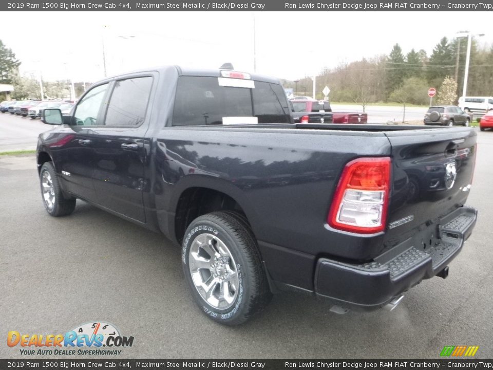 2019 Ram 1500 Big Horn Crew Cab 4x4 Maximum Steel Metallic / Black/Diesel Gray Photo #3