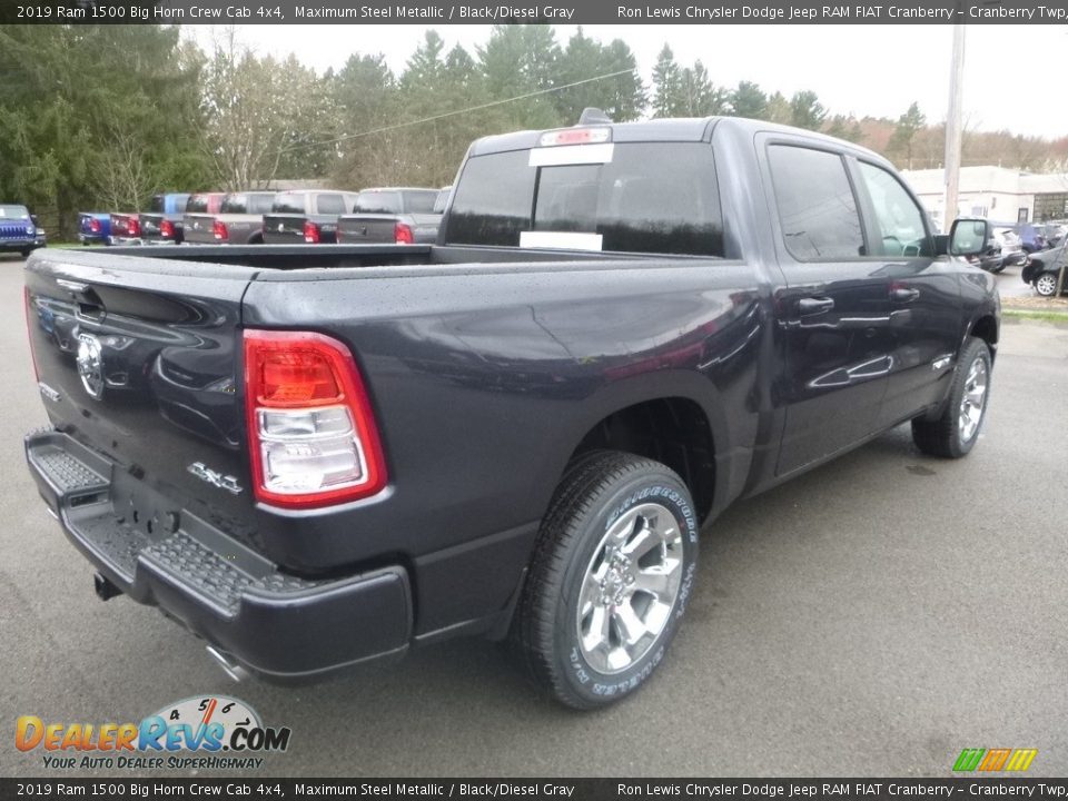 2019 Ram 1500 Big Horn Crew Cab 4x4 Maximum Steel Metallic / Black/Diesel Gray Photo #5