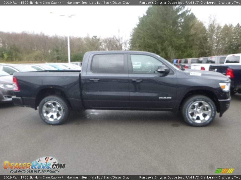 2019 Ram 1500 Big Horn Crew Cab 4x4 Maximum Steel Metallic / Black/Diesel Gray Photo #6