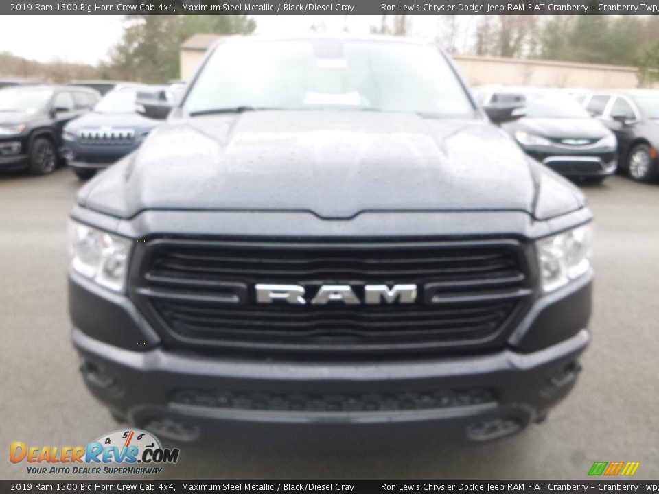 2019 Ram 1500 Big Horn Crew Cab 4x4 Maximum Steel Metallic / Black/Diesel Gray Photo #8