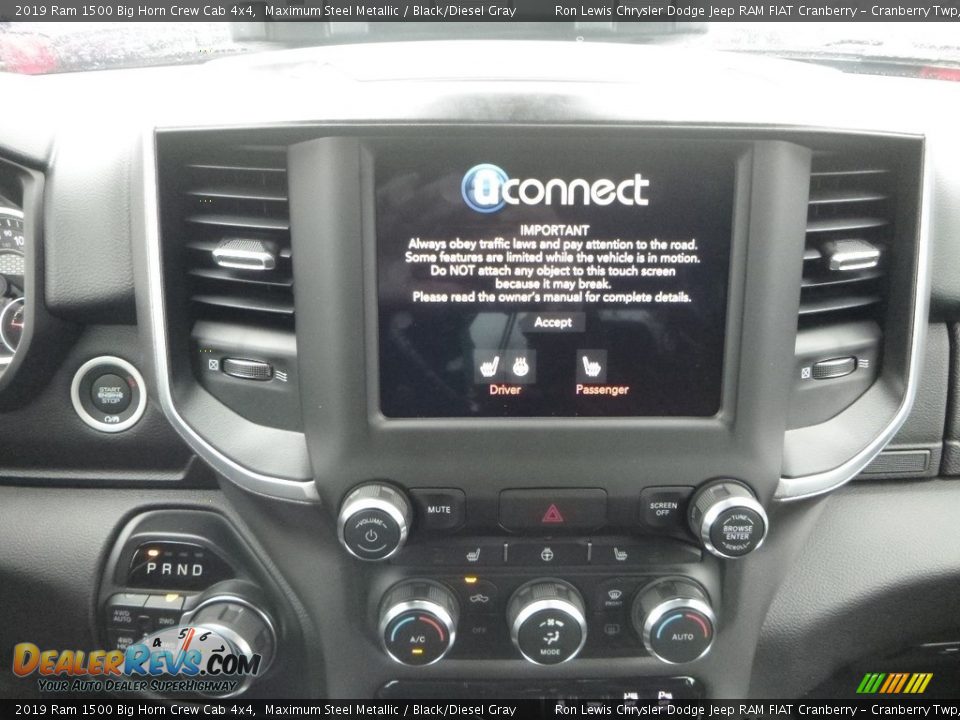 2019 Ram 1500 Big Horn Crew Cab 4x4 Maximum Steel Metallic / Black/Diesel Gray Photo #15