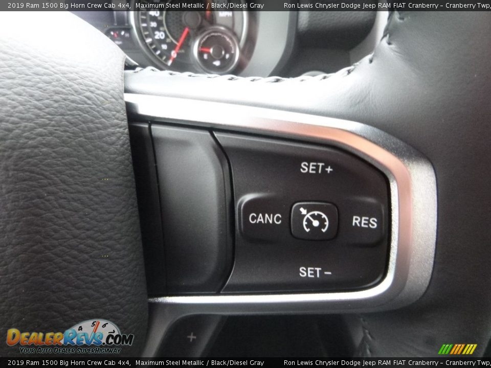 2019 Ram 1500 Big Horn Crew Cab 4x4 Maximum Steel Metallic / Black/Diesel Gray Photo #17
