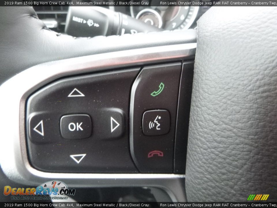 2019 Ram 1500 Big Horn Crew Cab 4x4 Maximum Steel Metallic / Black/Diesel Gray Photo #18