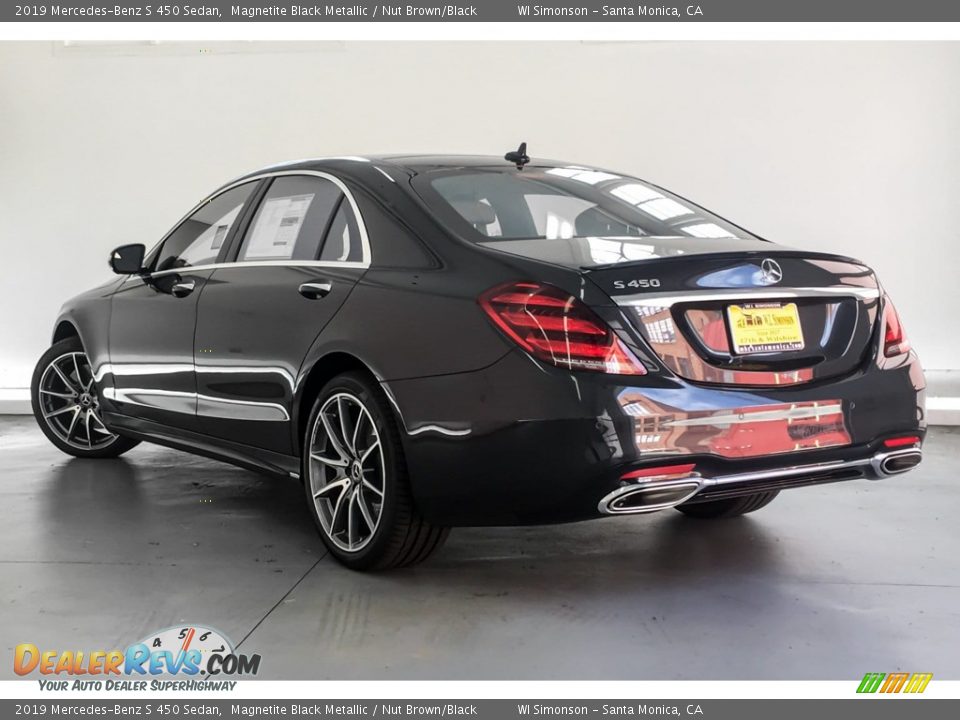 2019 Mercedes-Benz S 450 Sedan Magnetite Black Metallic / Nut Brown/Black Photo #2