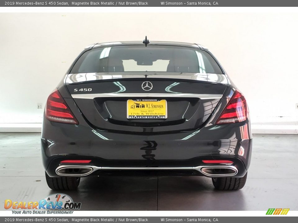 2019 Mercedes-Benz S 450 Sedan Magnetite Black Metallic / Nut Brown/Black Photo #3
