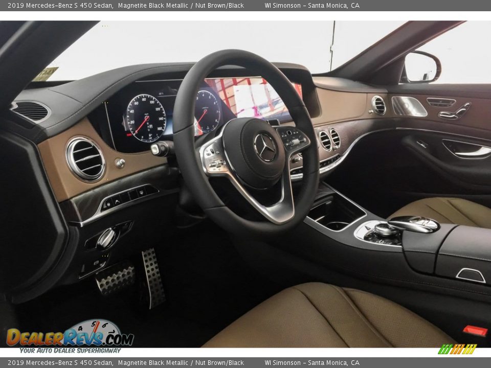 2019 Mercedes-Benz S 450 Sedan Magnetite Black Metallic / Nut Brown/Black Photo #4